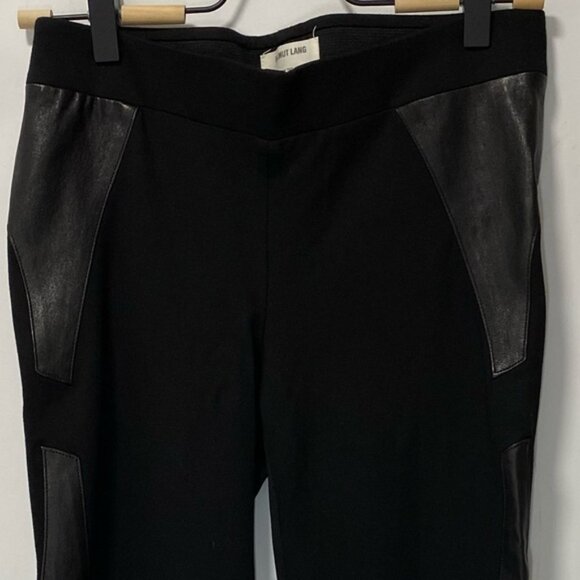 Helmut Lang Leggings with Lamb Leather Patches Black — Size 4 - Picture 7 of 10